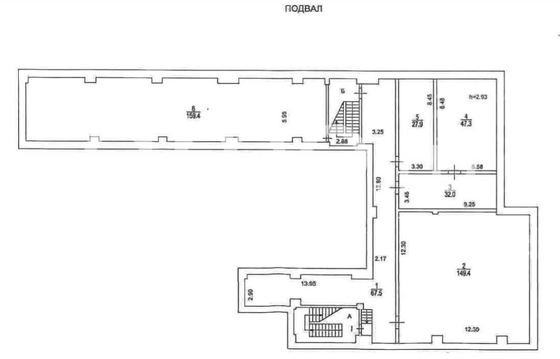 Планировка офиса 9313 м², 1 этаж, Административно-складской комплекс «г Москва, Автомобильный пр-д, 10, стр. 4»